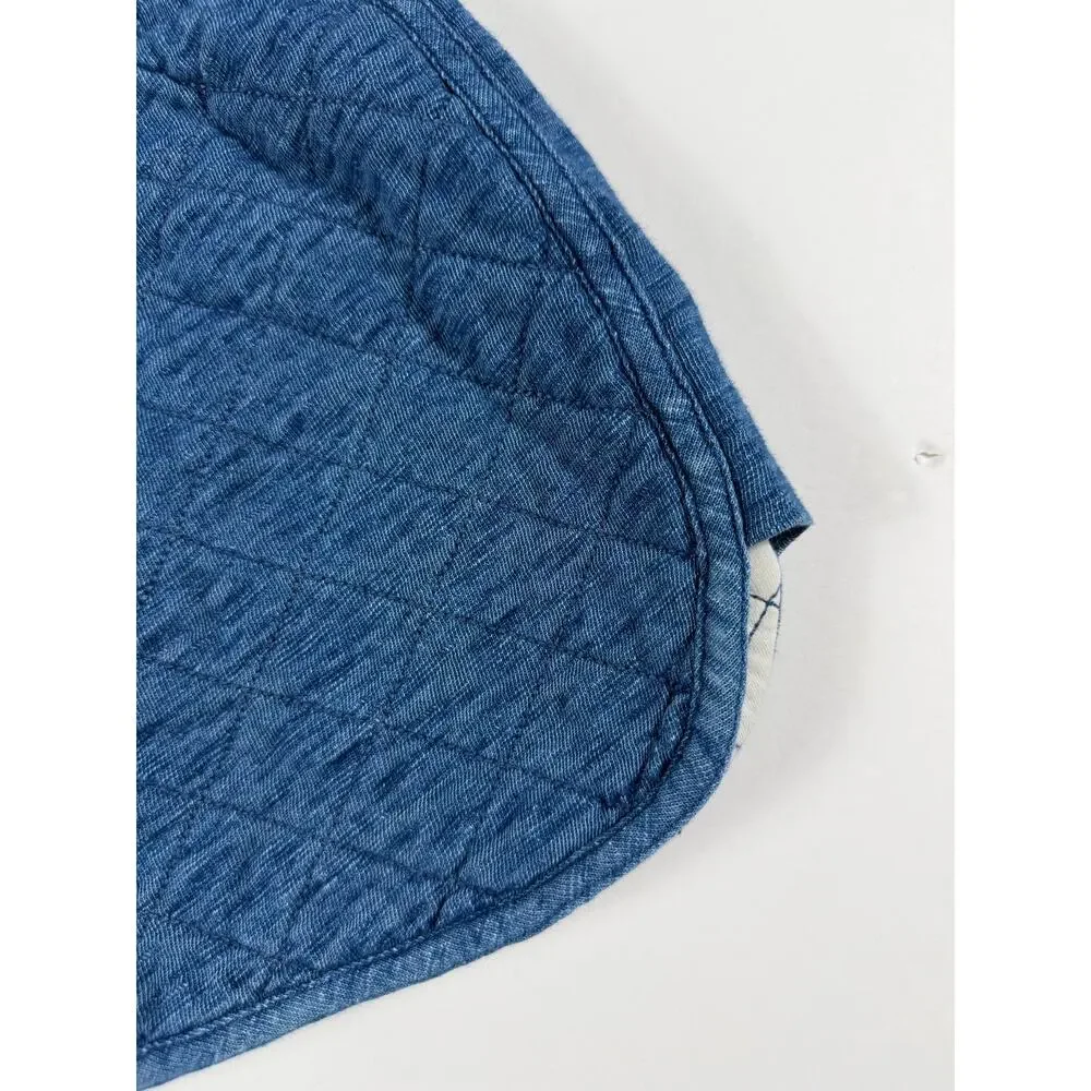 Crewcuts Quilted Cotton Skirt Blue Size 4/5